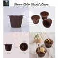 Brown Bucket Liners Pack Of 30 Pcs