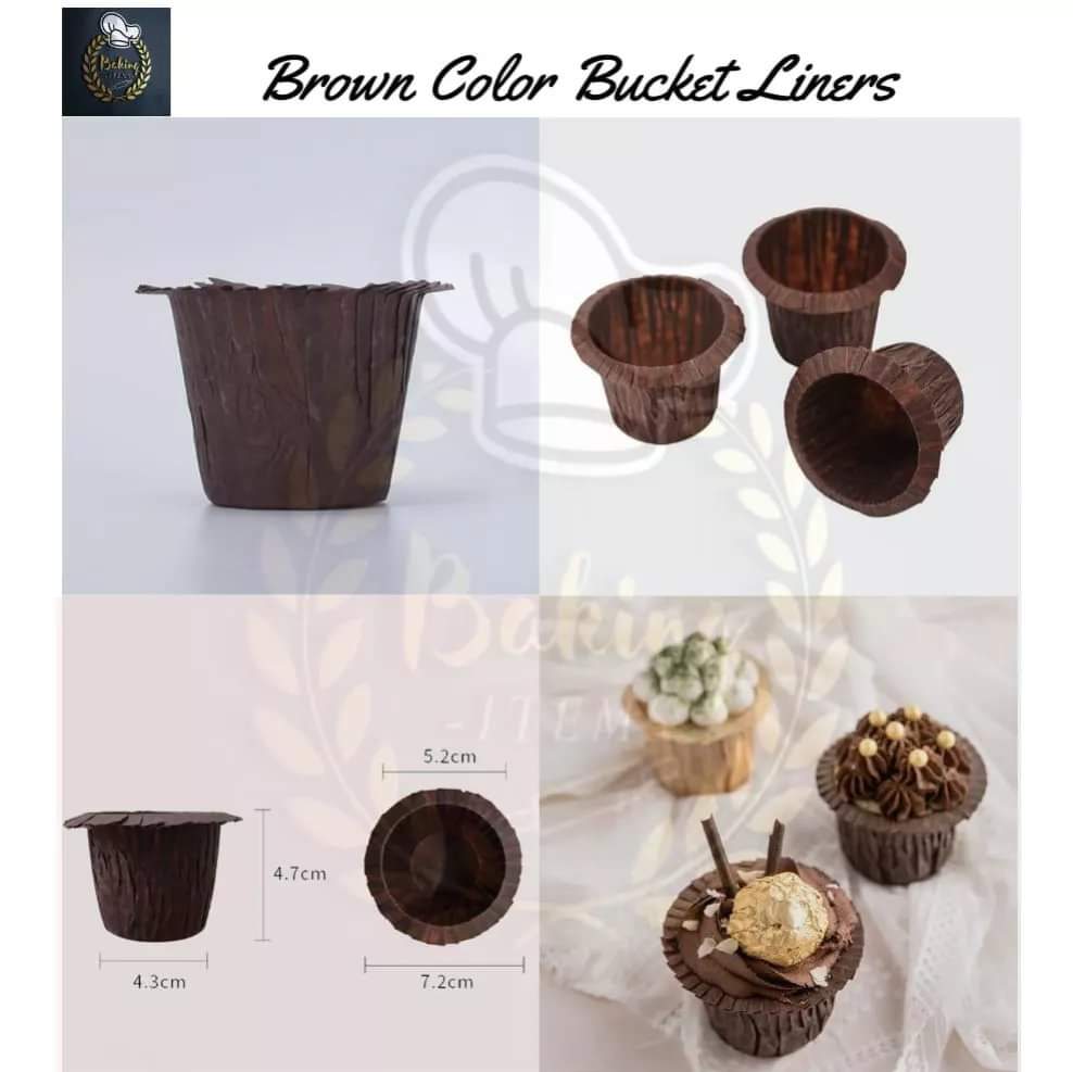 Brown Bucket Liners Pack Of 30 Pcs