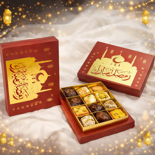 12 Cavity Maroon Date Box