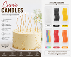 Elegant Curve Spiral Candles Set – Decorative Birthday & Cake Candles (Multi Colors Available)