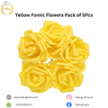 Yellow Fomic Flowers – Pack of 5