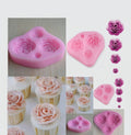 4 Cavity Rose Silicone Mold – Floral Chocolate, Fondant & Candy Mold