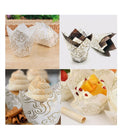 White Tulip Cupcake Liners Pack of 50 Pcs – Decorative Baking Cups for Cupcakes & Muffins