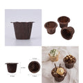 Brown Bucket Cupcake Liners Pack of 30 Pcs – Baking Cups for Cupcakes & Desserts