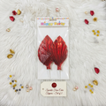 Red Palm Leaf Cake Decoration | Artificial Tropical Leaf for Cakes & Dessert Styling
