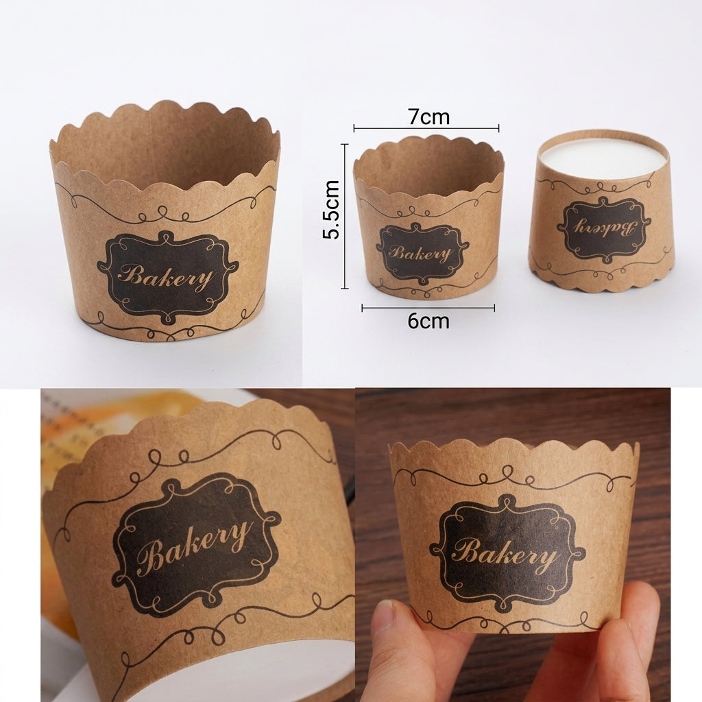 Brown Bakery Cupcake Liners Pack of 10 Pcs – Baking Cups for Cupcakes & Muffins