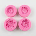 Flower Silicone Mold 4 Pcs Set – Floral Fondant, Chocolate &amp; DIY Craft Molds
