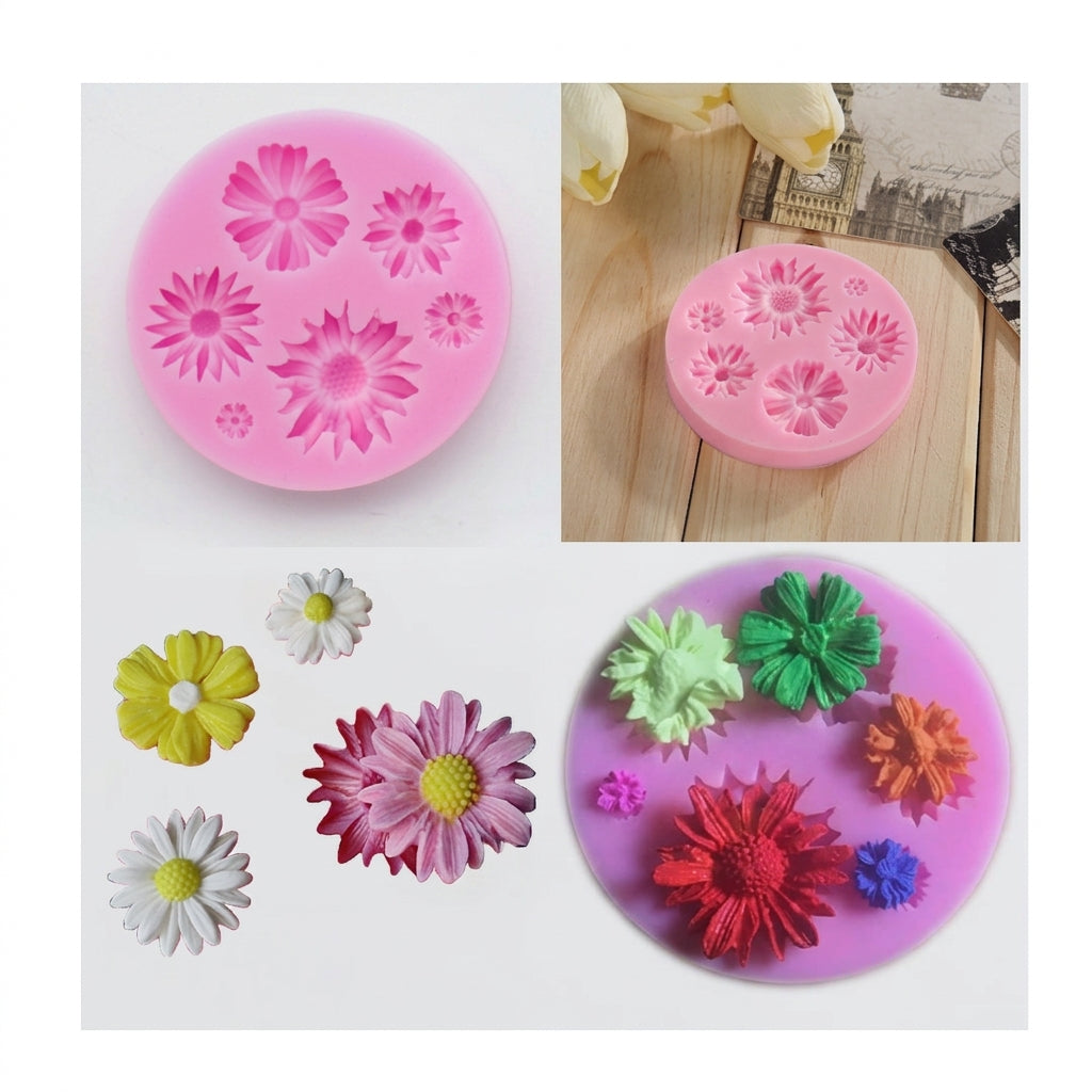 6 Cavity Flower Silicone Mold – Floral Chocolate, Fondant & Candy Mold