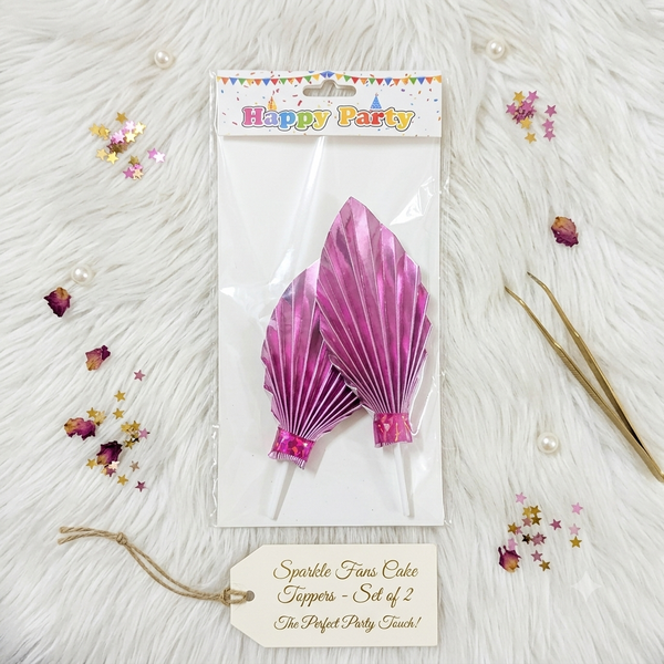 Pink Palm Leaf Cake Decoration | Artificial Tropical Leaf for Cakes & Dessert Styling