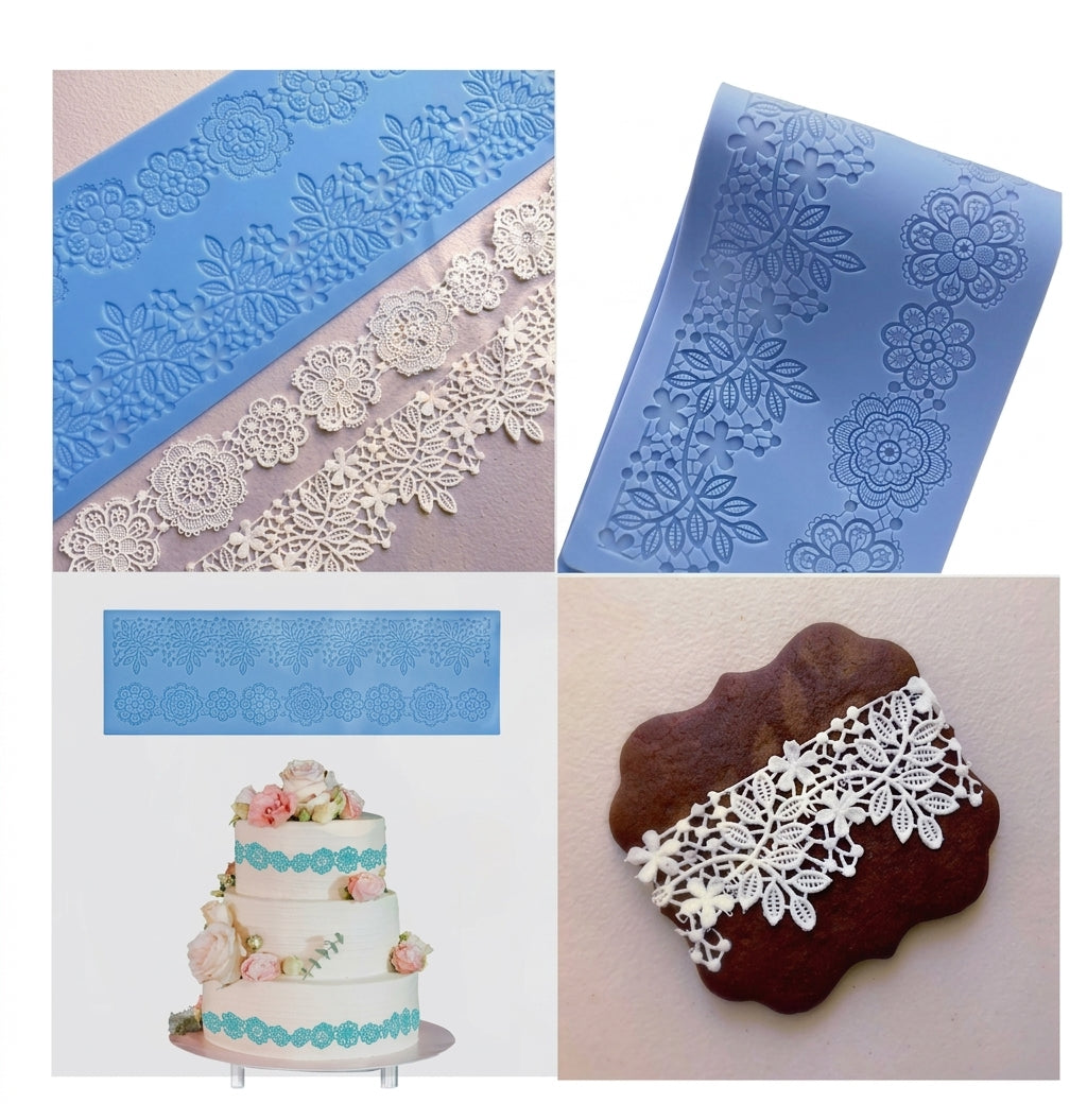 Lace Mat Design 2 – Decorative Silicone Cake & Fondant Lace Mold