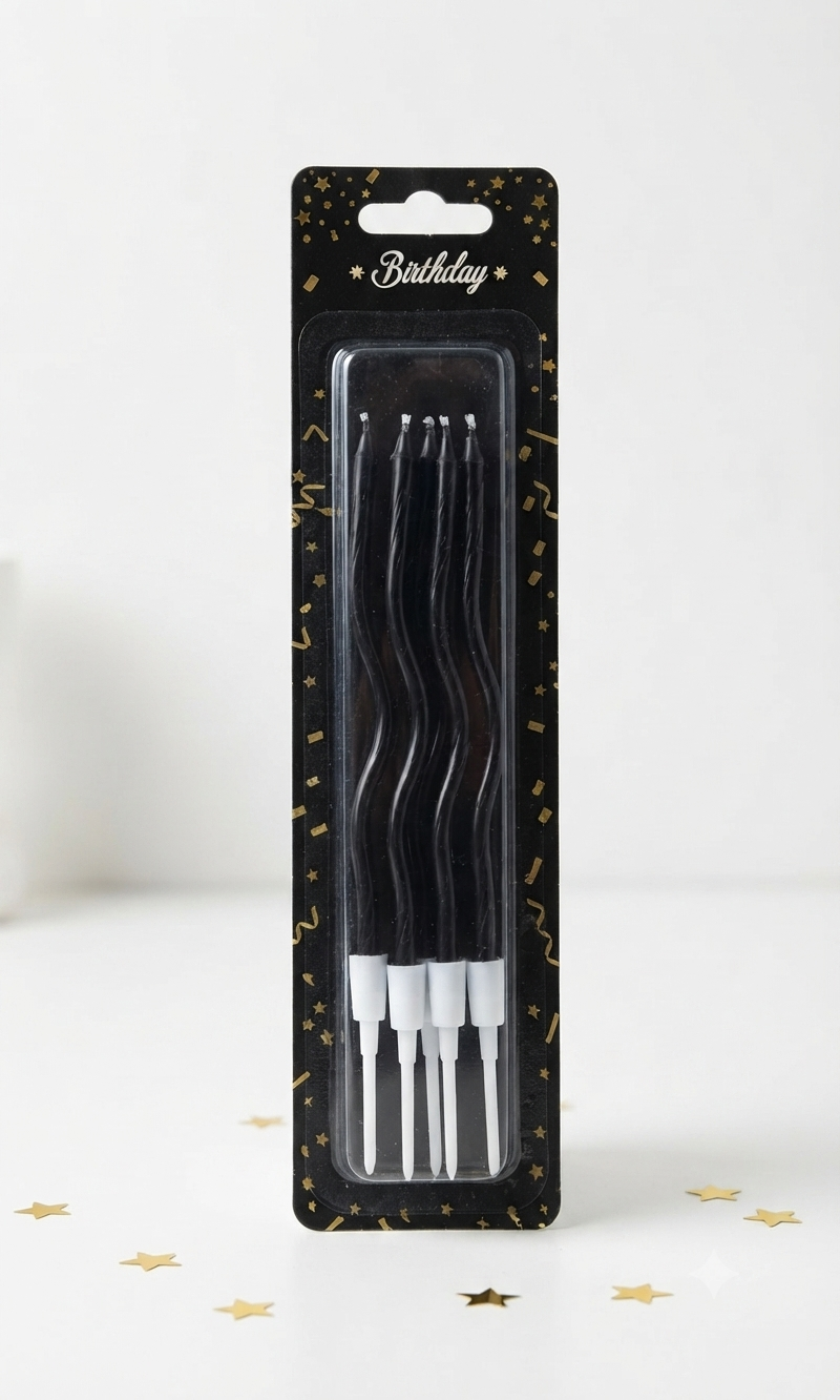 Elegant Curve Spiral Candles Set – Decorative Birthday & Cake Candles (Multi Colors Available)