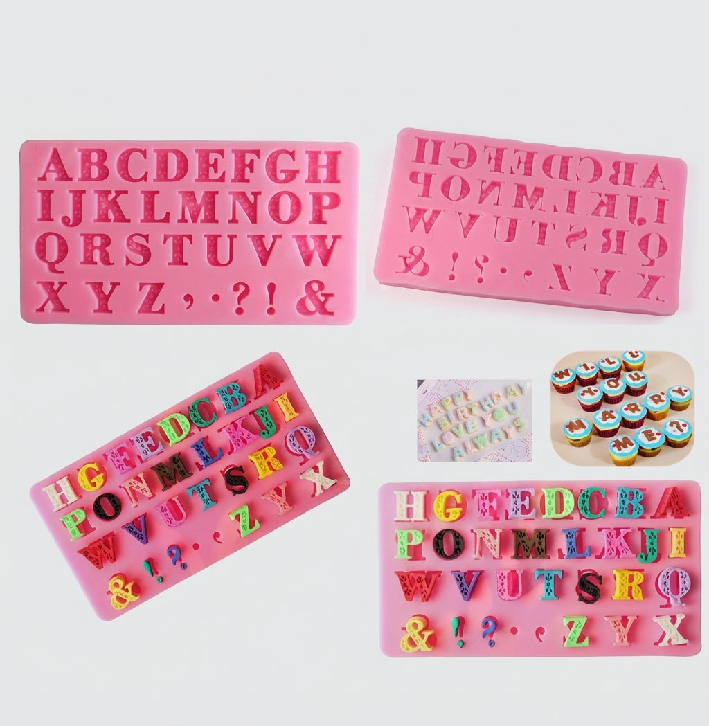 Alphabet Silicone Mold – Letter Chocolate, Fondant & Candy Making Mold