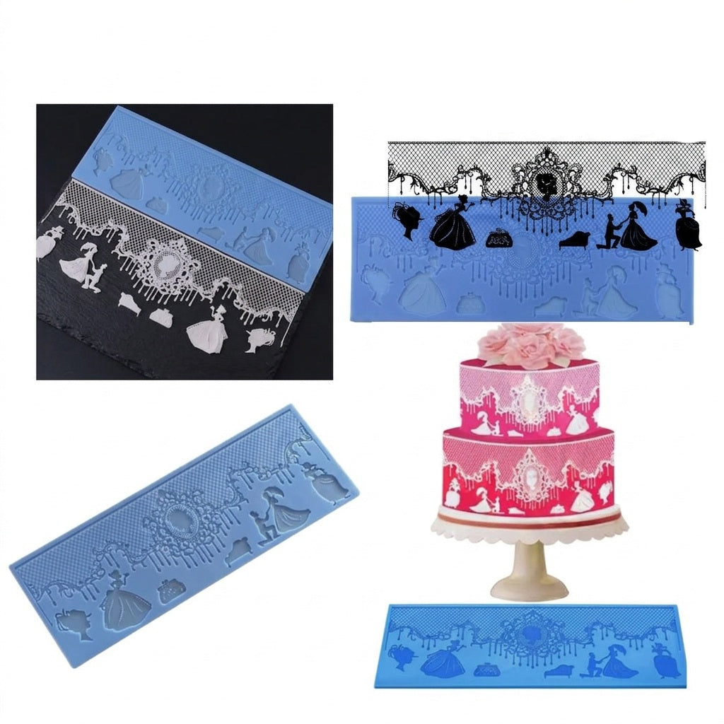 Lace Mat Design 1 – Decorative Silicone Cake & Fondant Lace Mold