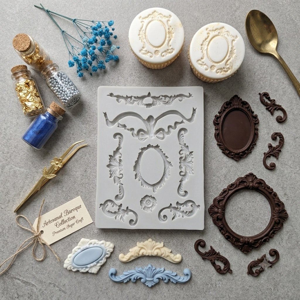 Baroque Silicone Mold | Vintage Ornate Fondant & Chocolate Cake Decorating Mold