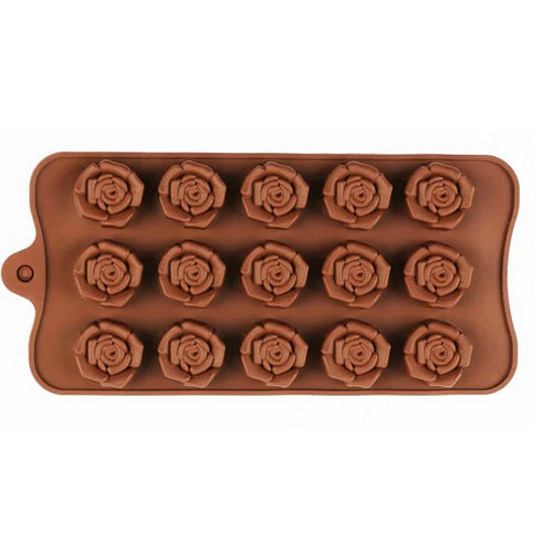 15 Cavity Rose Chocolate Mold