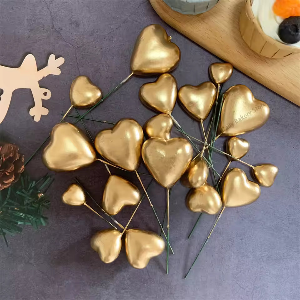 Golden Heart Faux Pack Of 20 Pcs