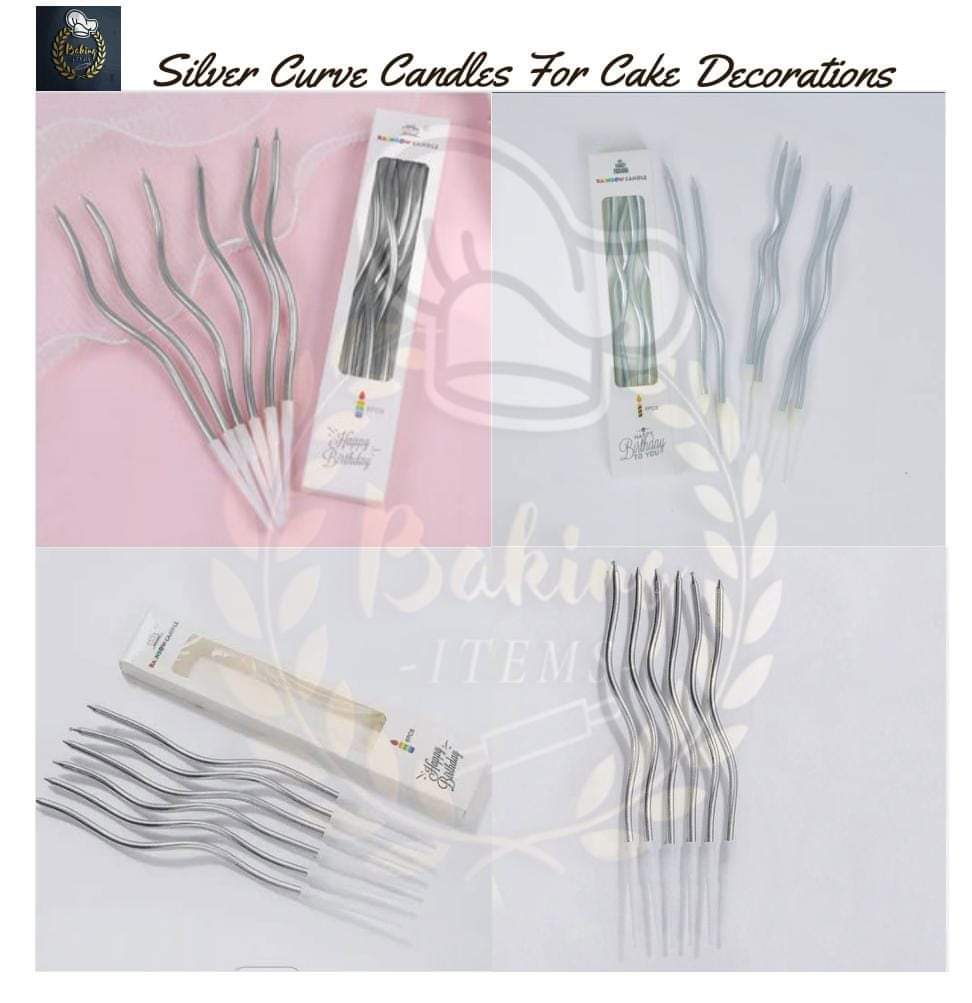 Silver Curve Candles