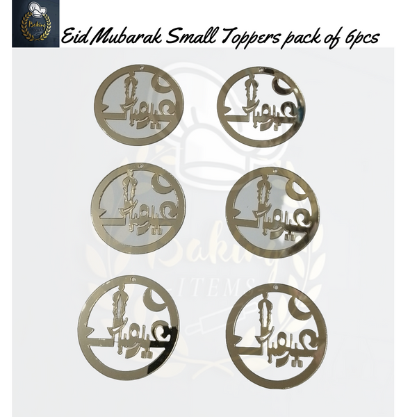 Eid Mubarak Acrylic Tags Pack Of 5 Pcs
