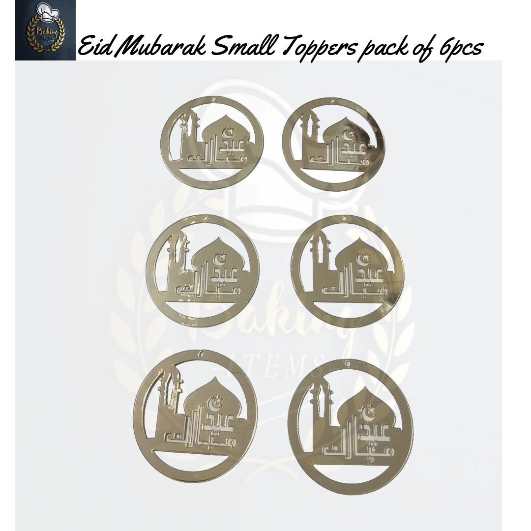 Eid Mubarak Acrylic Tags Pack Of 5 Pcs