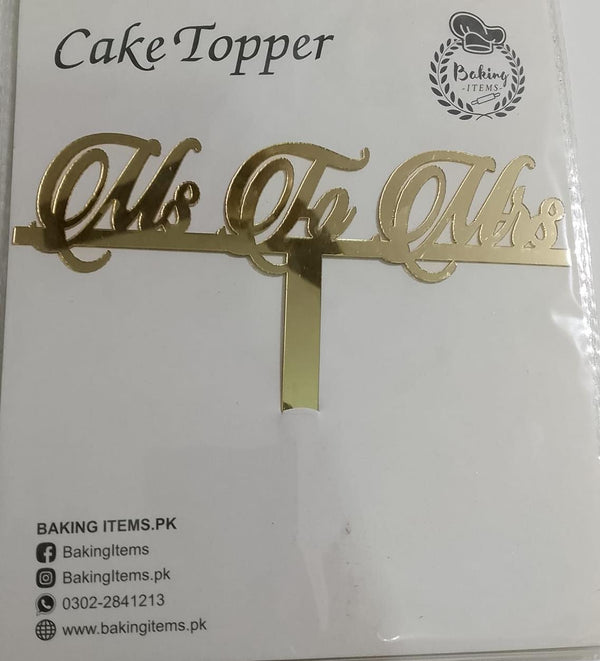 Ms To Mrs Acrylic Topper