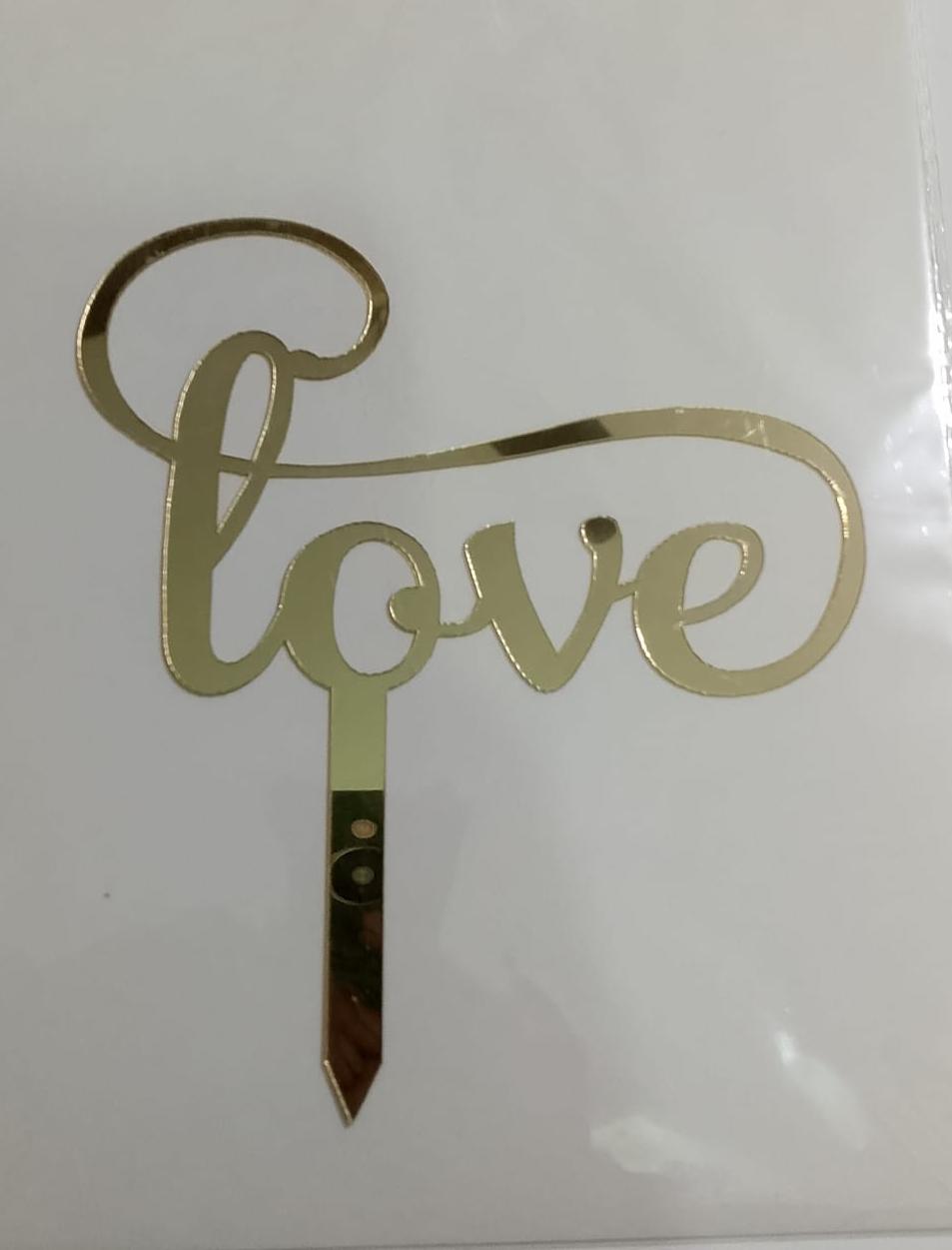 Love Acrylic Topper