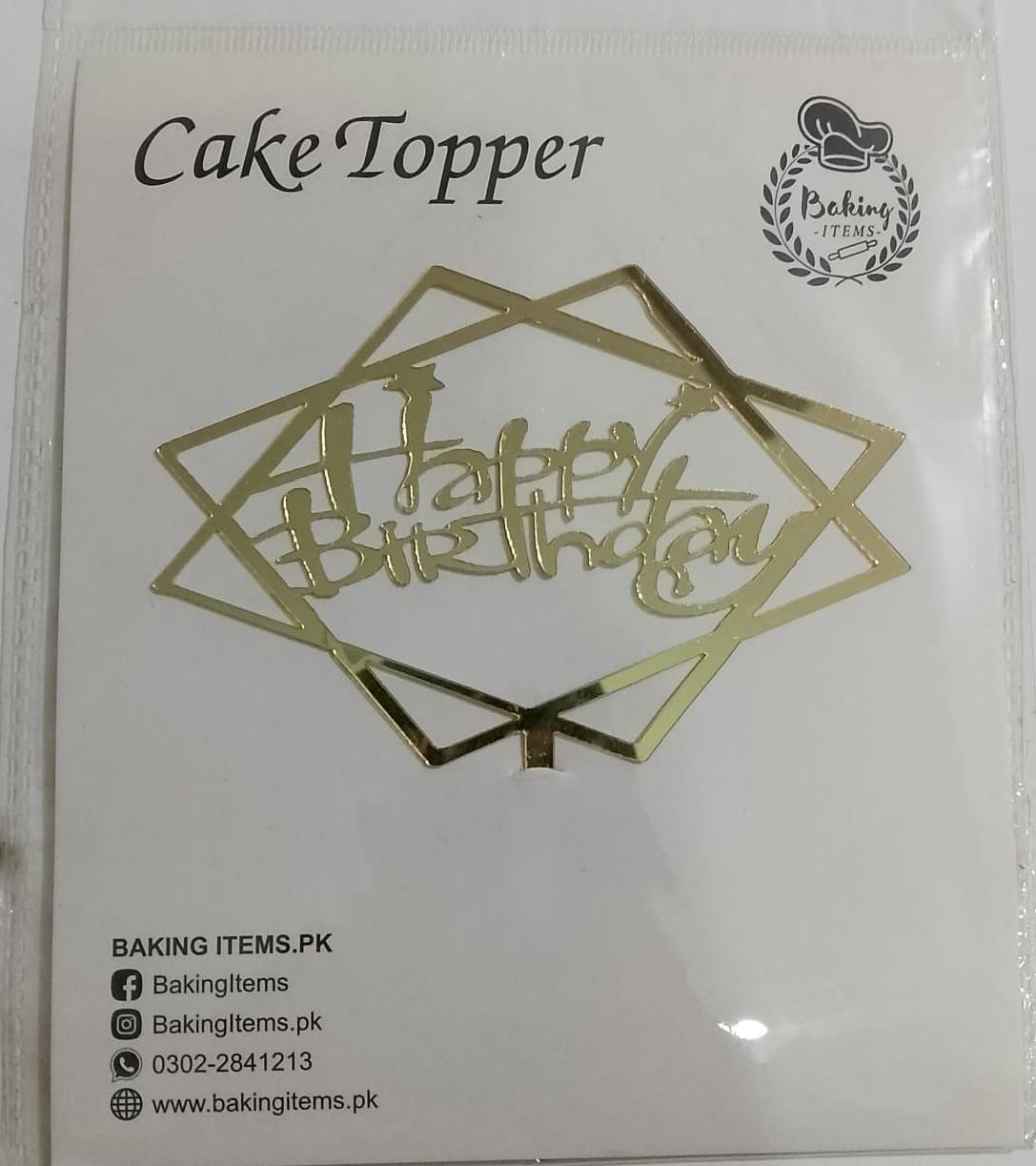 Happy Birthday Acrylic Topper