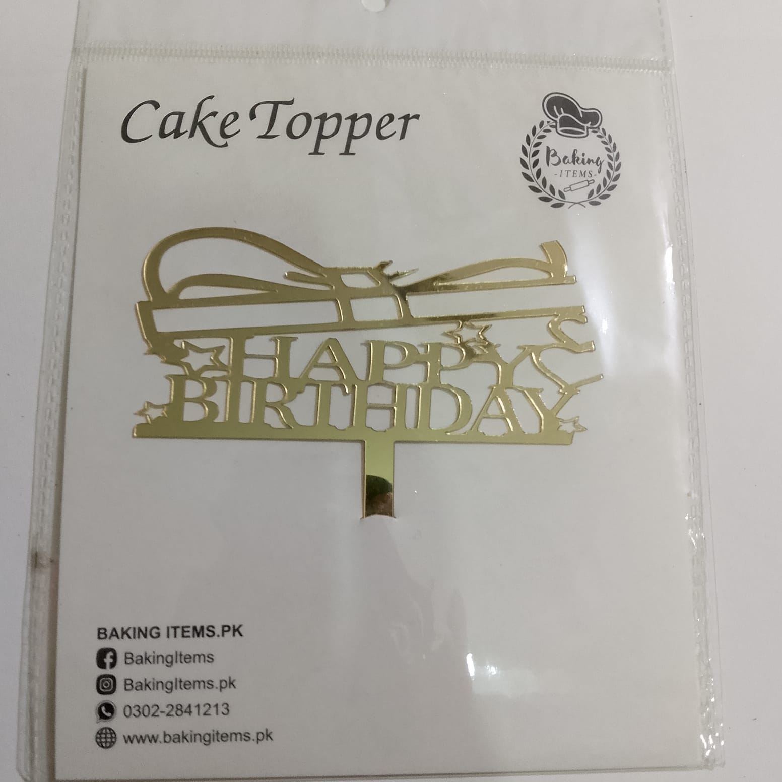 Happy Birthday Acrylic Topper