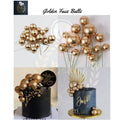 Golden Faux Balls Pack Of 5 Pcs