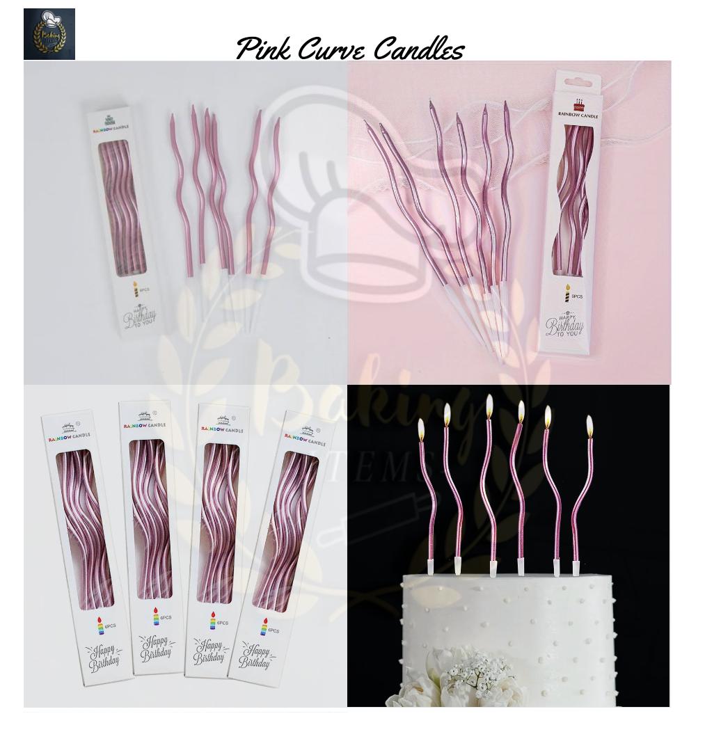 Pink Curve Candles