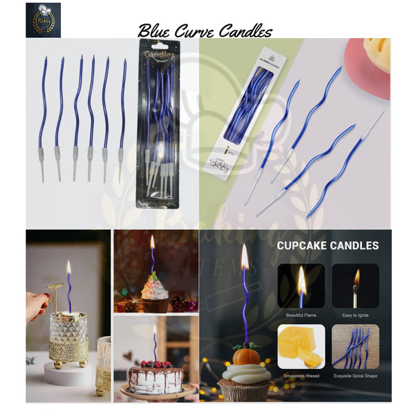 Blue Curve Candles