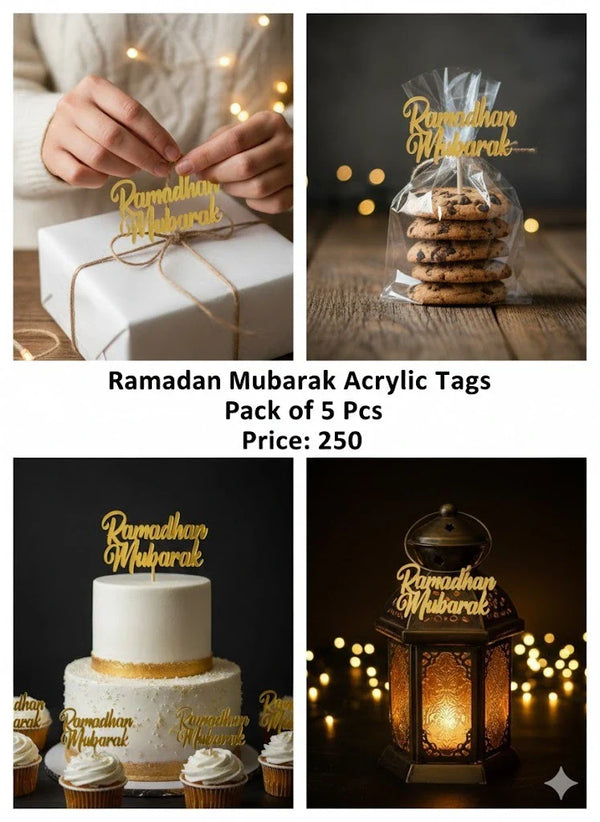 Ramadan Mubarak Acrylic Tags
