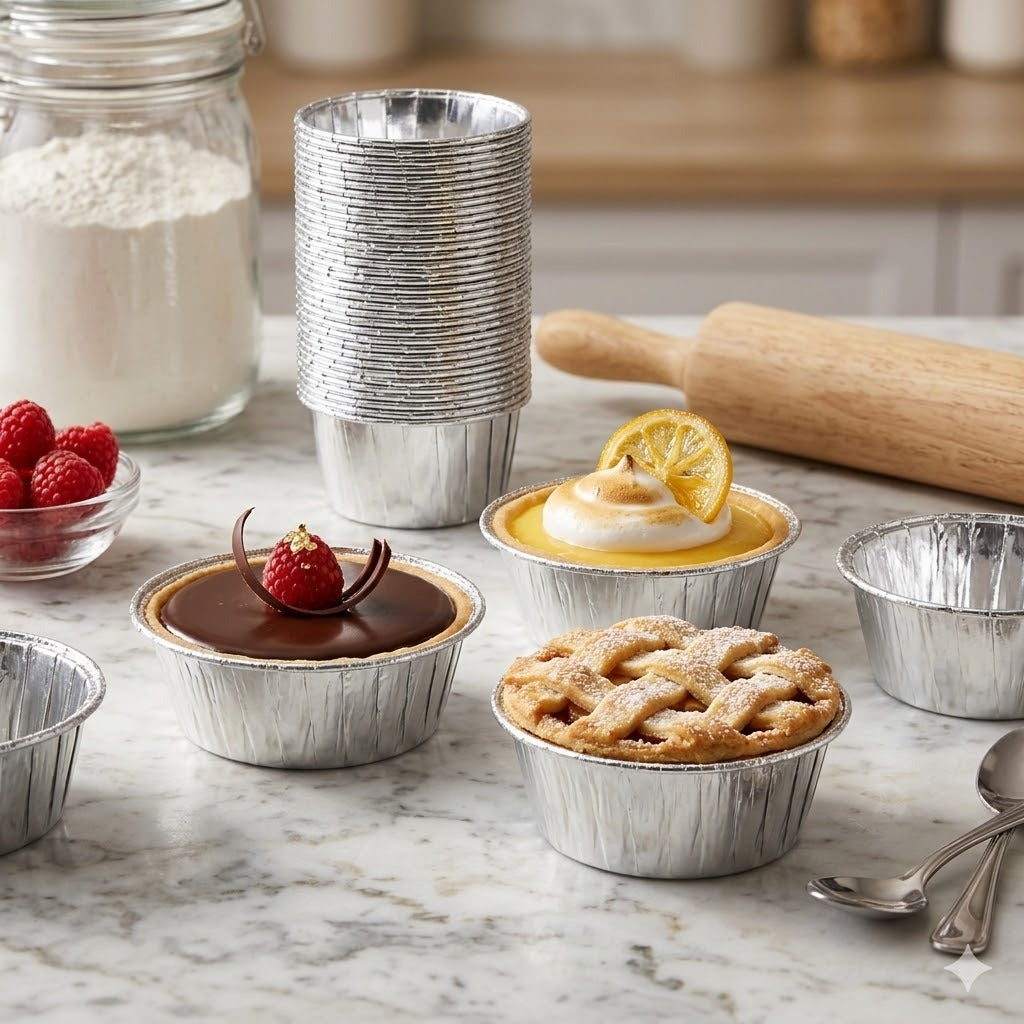 Silver Foil Cupcake Liners – Pack of 50 Pcs