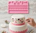 Bow, Buttons & Border Silicone Mold – Fondant, Chocolate & Cake Decorating Mold