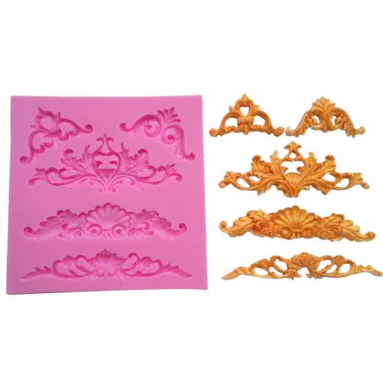 Baroque Silicone Mold | Vintage Frame Fondant & Chocolate Cake Decorating Mold