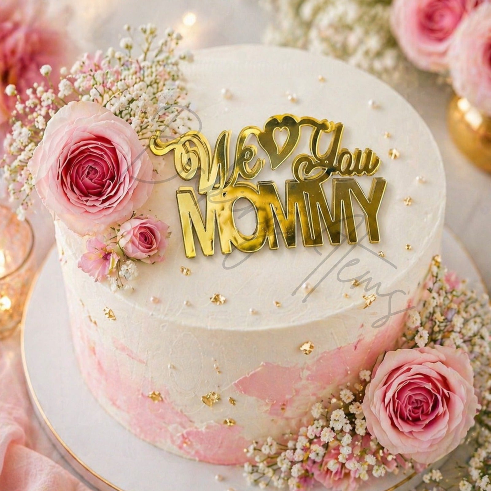 We Love You Mommy Tag Pack of 5 Pcs | Cake & Gift Decoration Tags