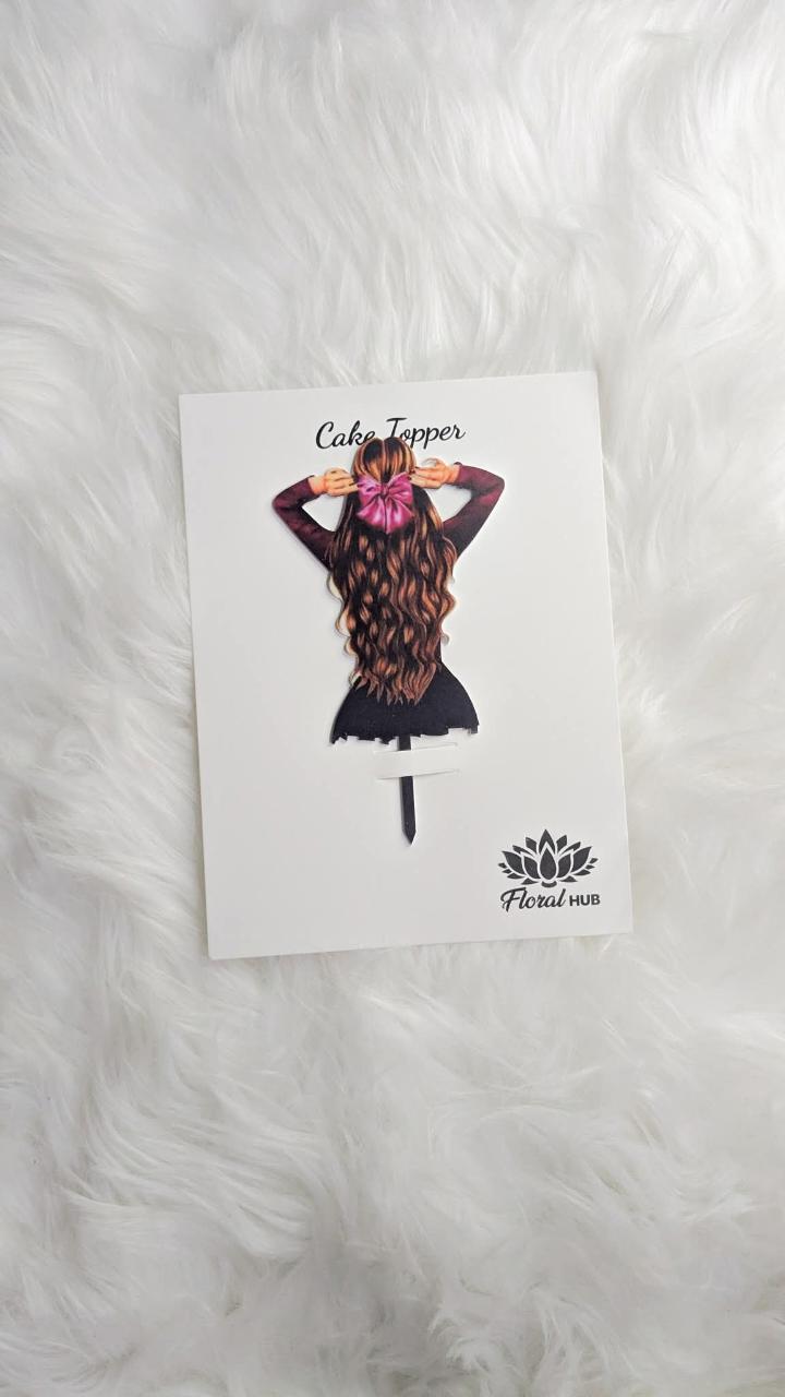 Girl Theme Cake Topper | Decorative Cake Topper for Birthday & Celebration Cakes
