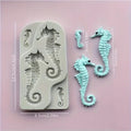 Sea Horse Silicone Mold | Fondant & Chocolate Ocean Theme Cake Decorating Mold