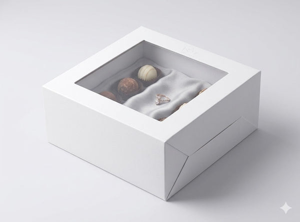 10x10x4 Inch White Cake Box