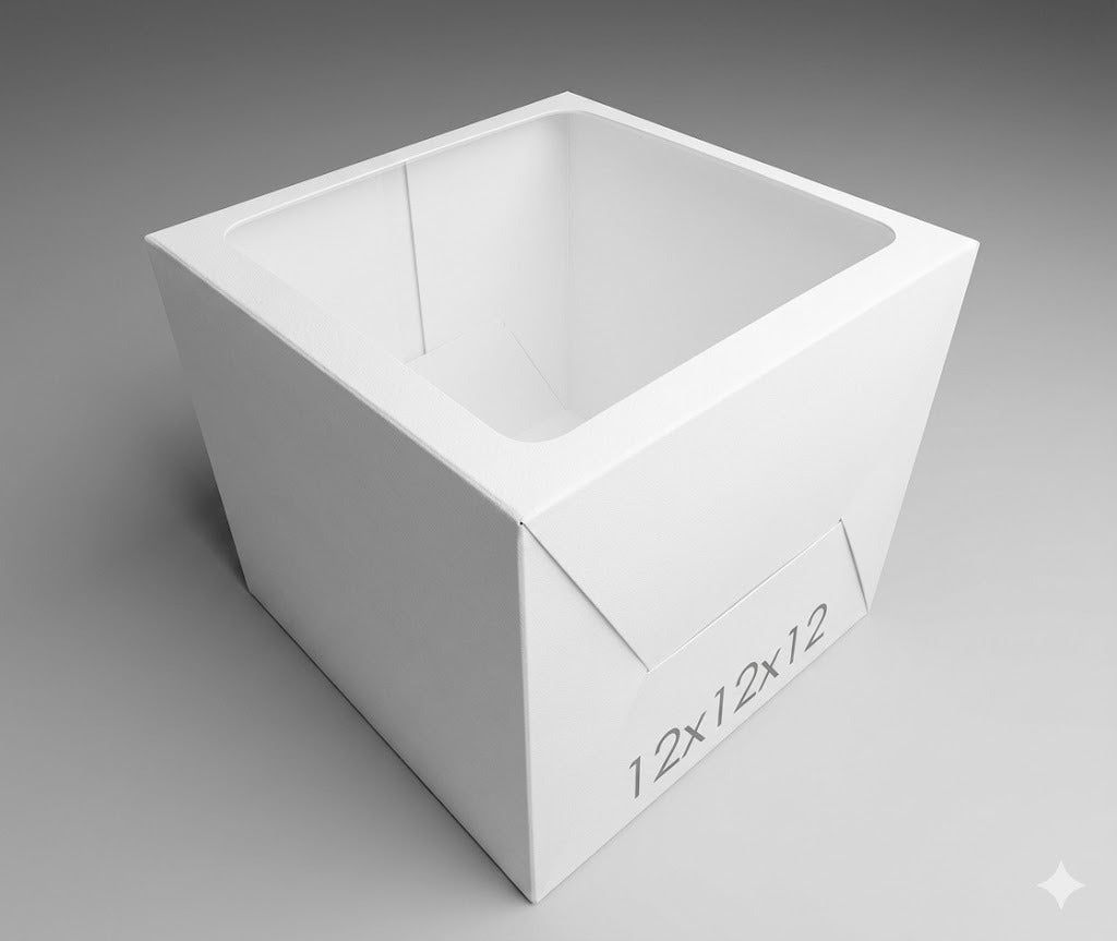 12x12x12 Inch White Cake Box