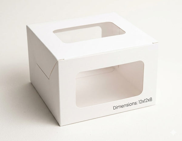 White Cake Box 12x12x8 Inch