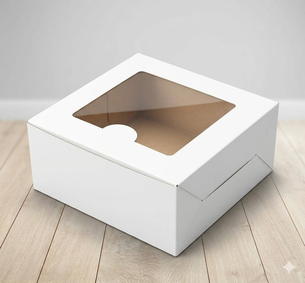 White Cake Box 8x8x4 Inch – Premium Cake Packaging Box