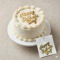 Happy Father's Day Cake Tag – Gold Acrylic Topper (Pack of 5 Pcs)