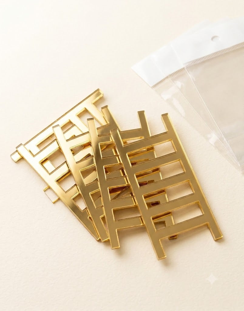 Ladder Acrylic Tags Pack of 5 Pcs | Cake Topper Acrylic Tags for Birthday & Celebration Cakes