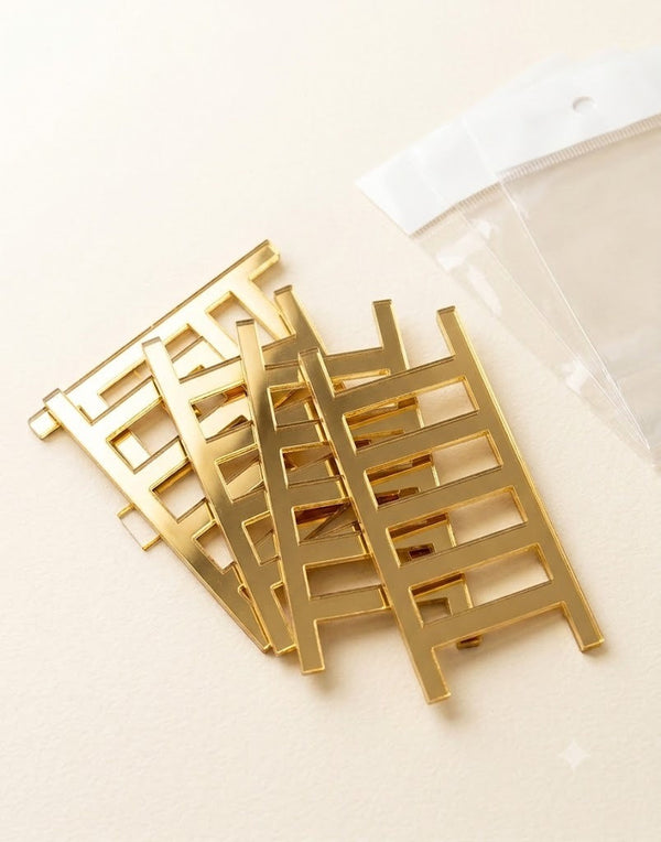 Ladder Acrylic Tags Pack of 5 Pcs | Cake Topper Acrylic Tags for Birthday & Celebration Cakes
