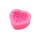 Rose Heart Silicone Mold – Floral Heart Fondant, Chocolate & Cake Decoration Mold