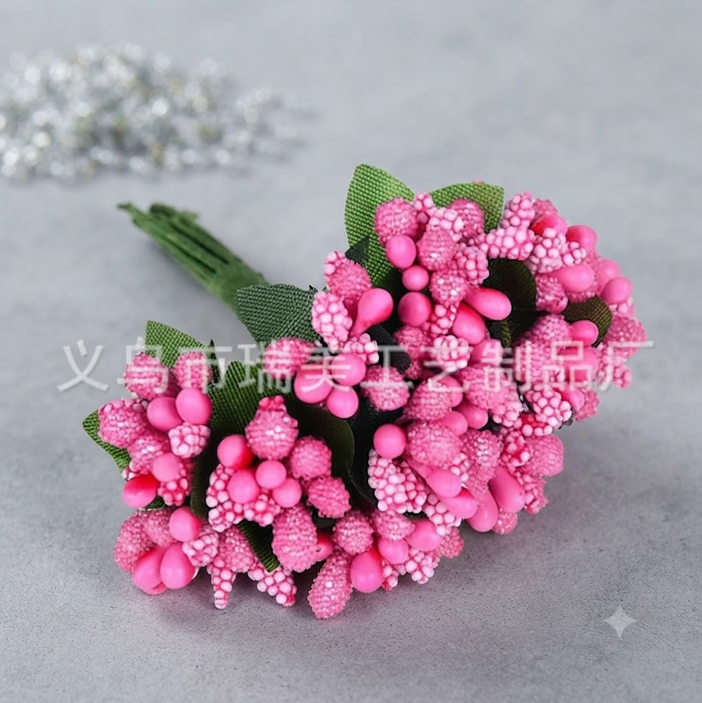 Pink Flower Stamens – Artificial Floral Stamens for Sugar Flowers, Cake Decorating & DIY Crafts