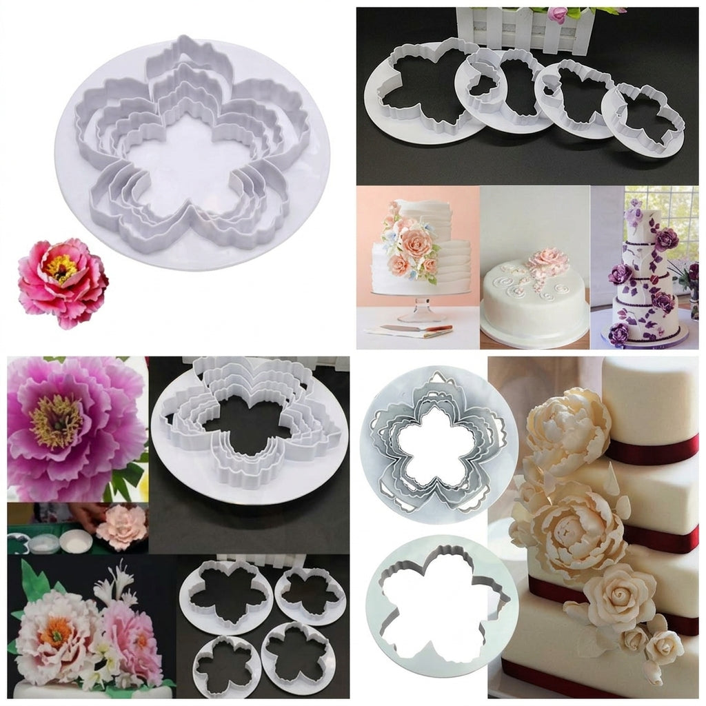 Peony Flower Cutter – Fondant & Sugarcraft Decorating Tool