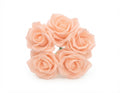 Peach Fomic Flowers – Pack of 5 Decorative Artificial Flowers for Cake Decorating & DIY Crafts