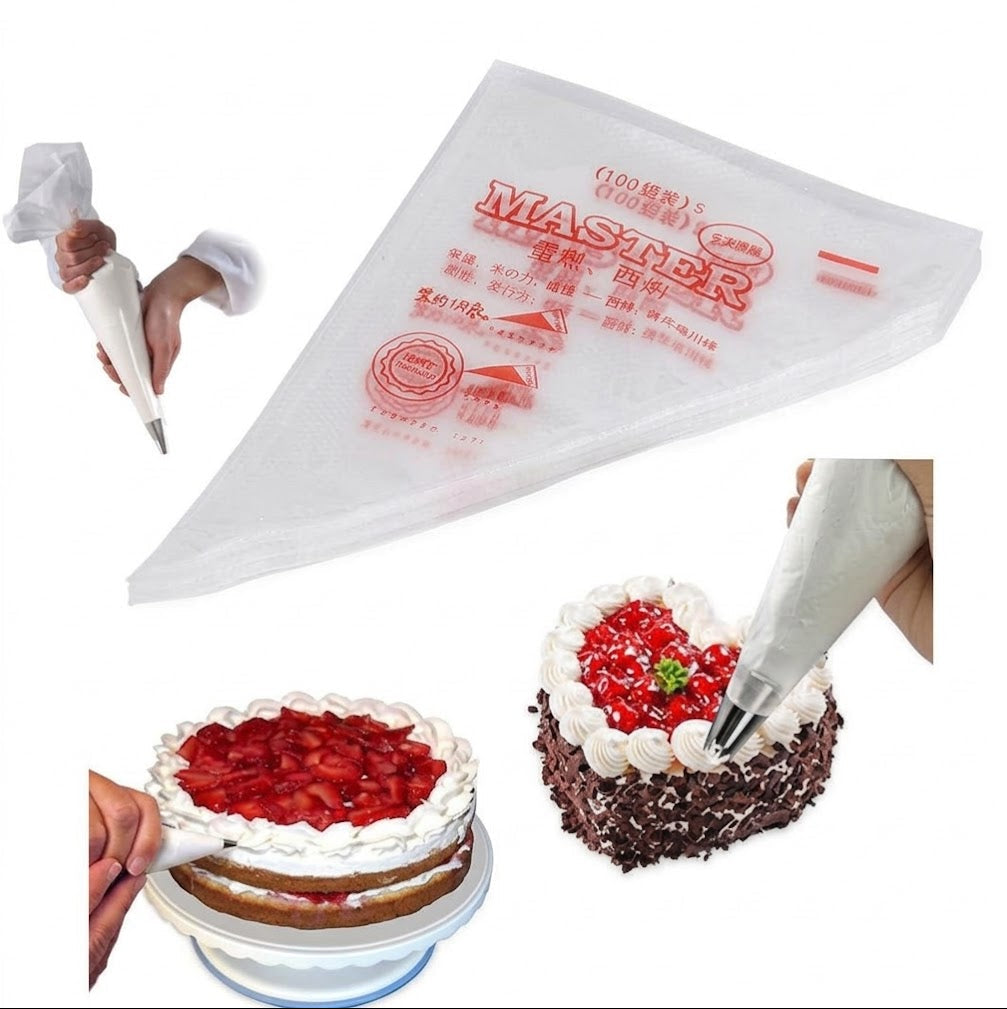 Large Piping Bags Pack of 100 Pcs – Cake Decorating & Icing Bags