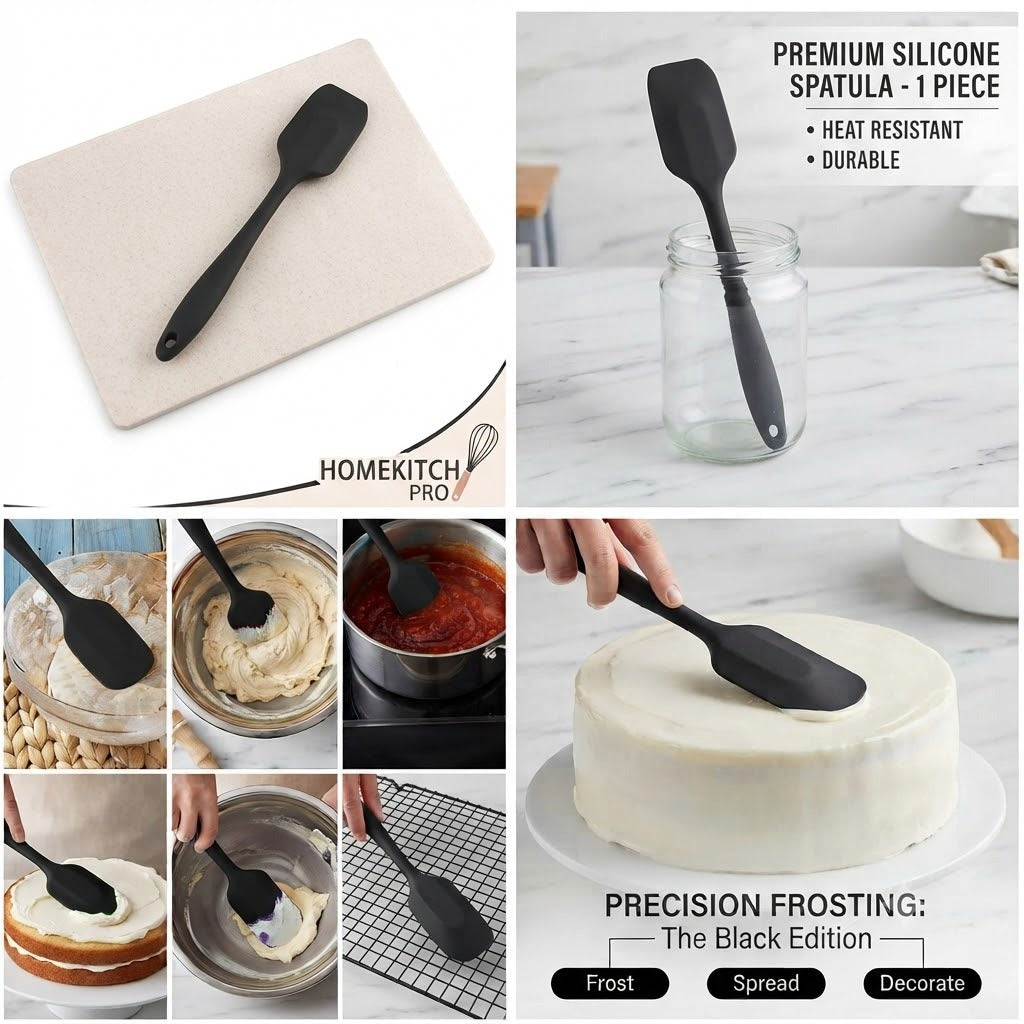 Silicone Spatula – Heat-Resistant Baking Spatula for Cake Decorating, Mixing & Cooking